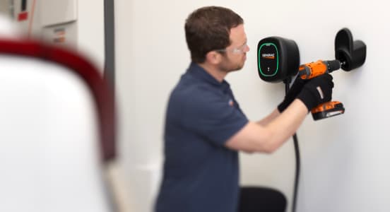 Generac Level 2 EV charger installed in a garage